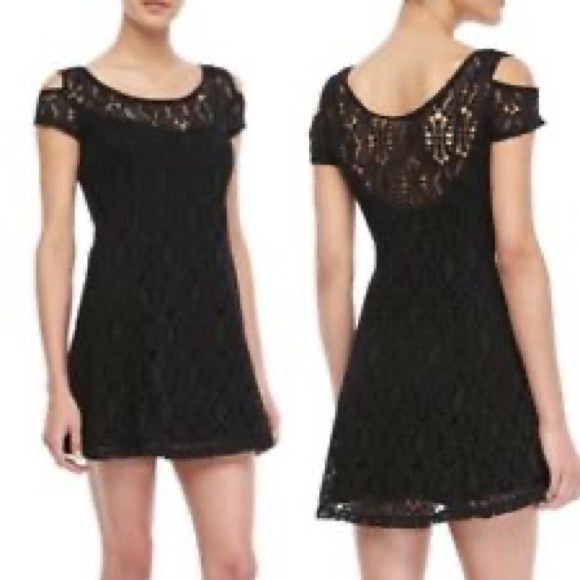 Free People crochet little black dress - Picture 4 of 4